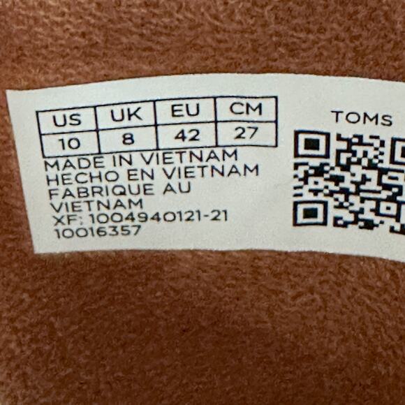 TOMS Monica Cork Wedge Mule Sandal Ombre Tan Orange Size 10 - Picture 9 of 11
